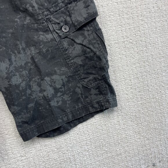 Calvin Klein Cargo Shorts Mens 38 Grey / Black Camo Camouflage Outdoor Y2K - Picture 4 of 14